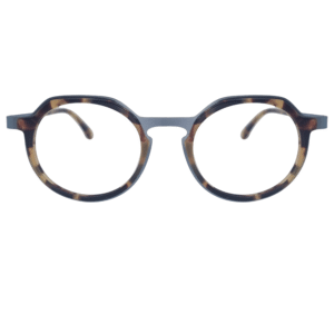 Montura Unisex Metalica Azul/Animal Print Redonda VGF 005