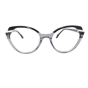 Montura Dama Acetato Negro Gris- GF0023