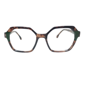 Montura Dama Acetato Animal Print Cafe Verde- GF0024